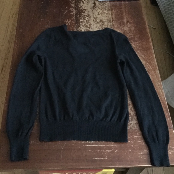 Vintage GAP Y2K Sweater with Bow/Tie Accent Collar Black - Sz Small - Picture 5 of 8